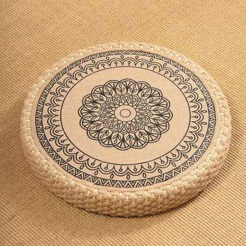 Cojín de suelo boho para crear un rincón de lectura en el ventanal 5