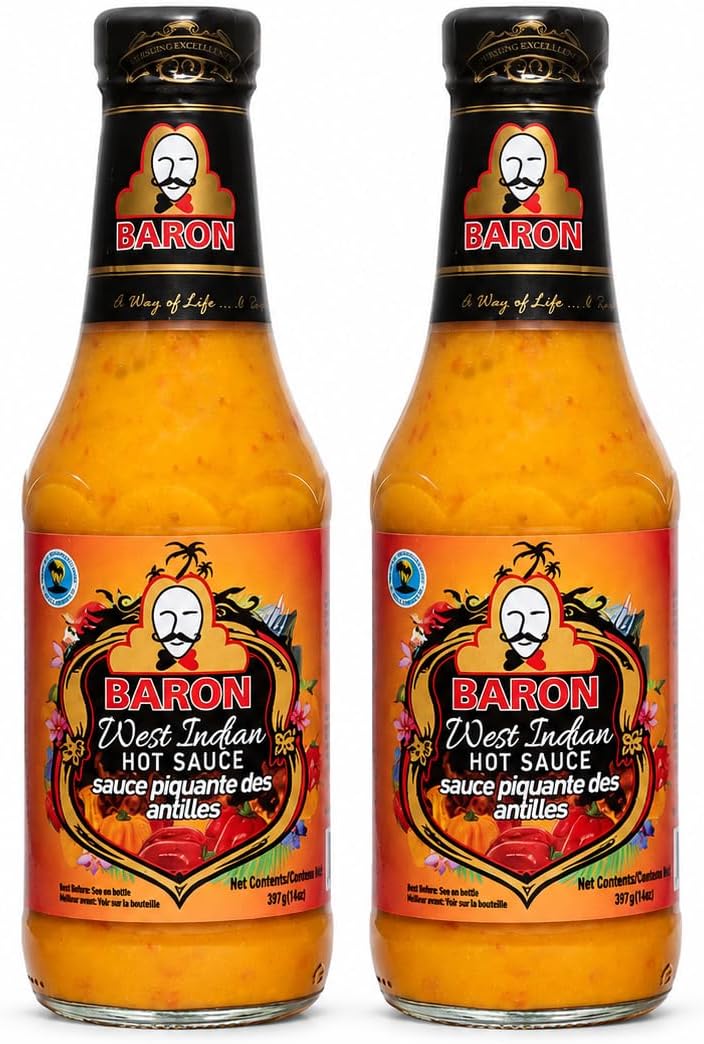 West Indian Hot Pepper Sauce 14oz (Pack of 2)