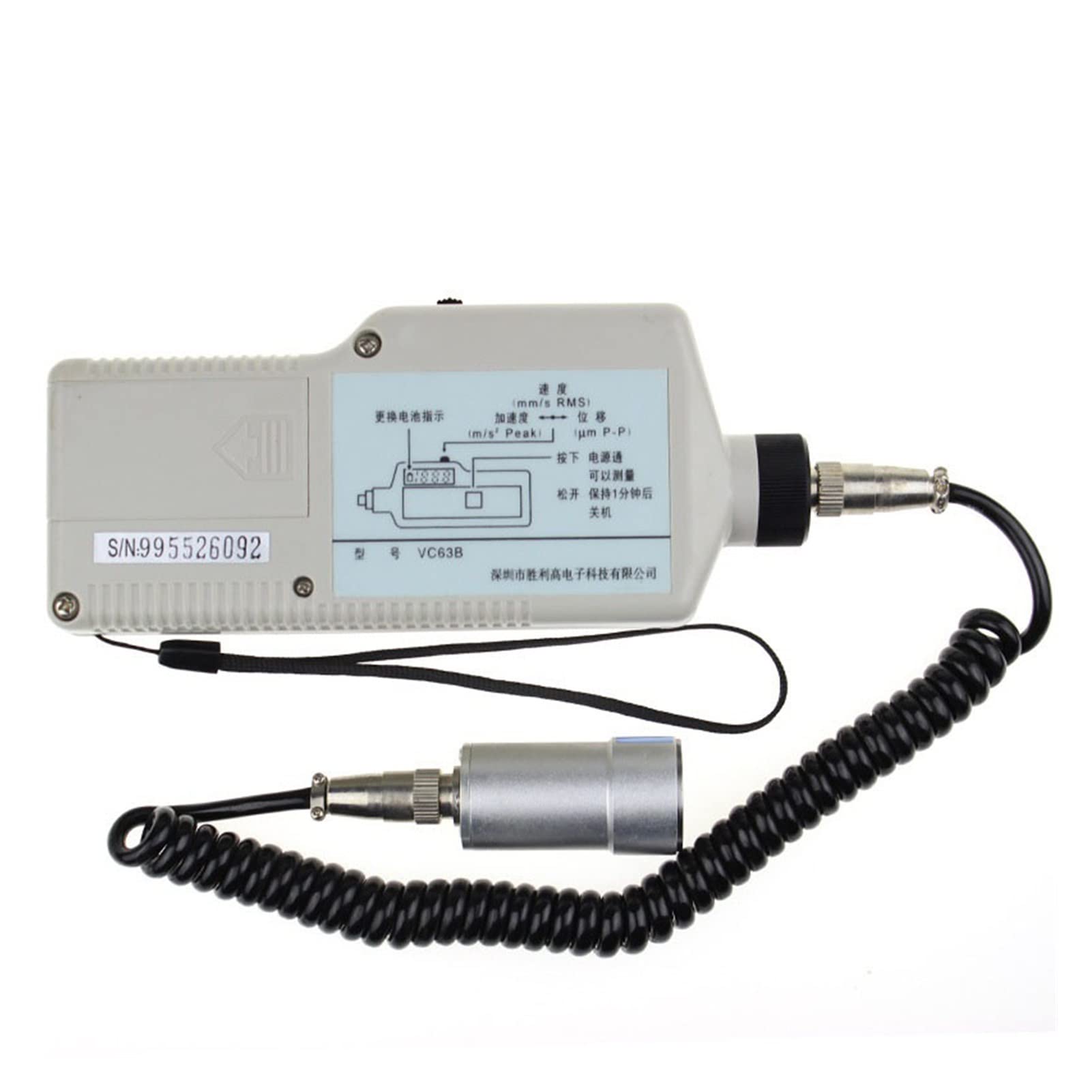 Wibrometr, Cyfrowy miernik drgań Podziel Akcelerometr Sonda Magnetyczna Miernik Wibracyjny Miernik Handheld Vibration Meter