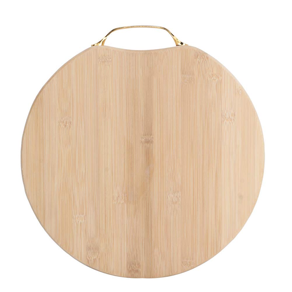 Chopping Board Natural Bamboo Cutting Board, Kitchen Chopping Board for Vegetables, Fruits, Bones, Butcher Block, Home Restaurant Kitchen Use(13.4 x 13.4 x 1.2 Inch)