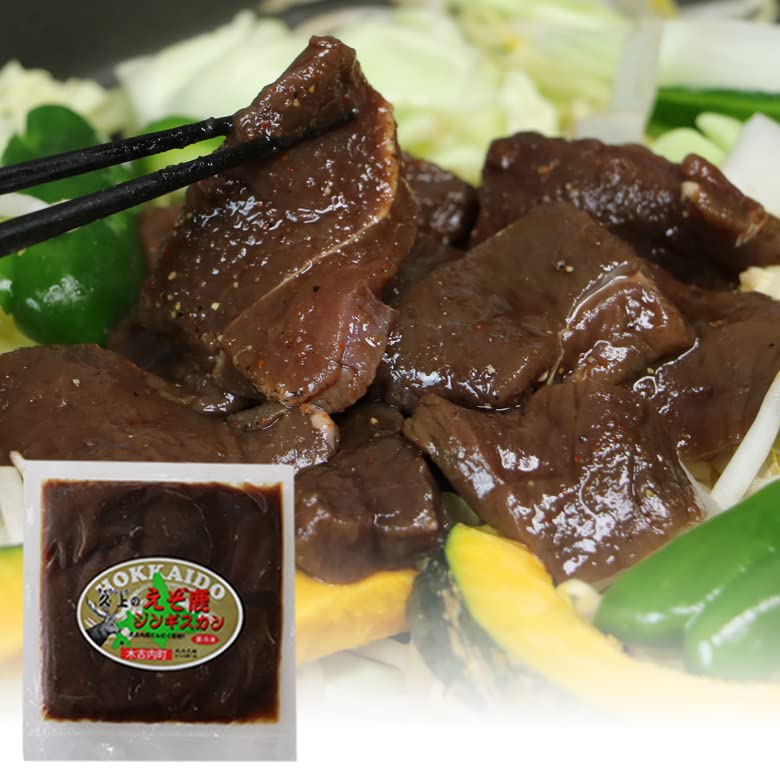 【北海道いいねマーケット】[えぞ鹿肉ジンギスカン] 北海道 熟成焼肉 久上 肉の旨味引き出す秘伝のタレ ジビエ 拘り貫かれた食材を手作業で丁寧に処理 グルメ ヘルシー 久上 工藤商店 お歳暮 ギフト