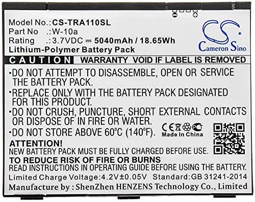 Cameron Sino Battery for Telstra MR2100, Nighthawk M2, MR2100 Nighthawk M2 PN:Telstra W-10a 5040mAh / 18.65Wh