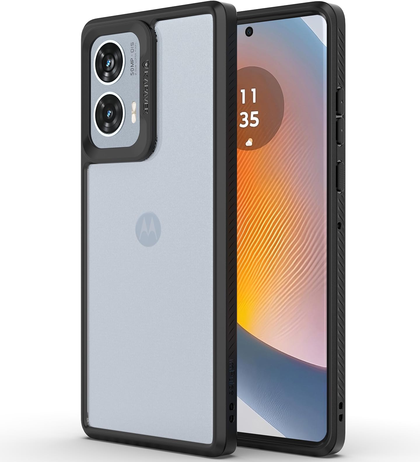 KAPAVER Impulse Back Cover Case for Motorola Edge 50 Fusion (TPU+PC) (Black) (B0D9JKLV7Z) Amazon Price History, Amazon Price Tracker