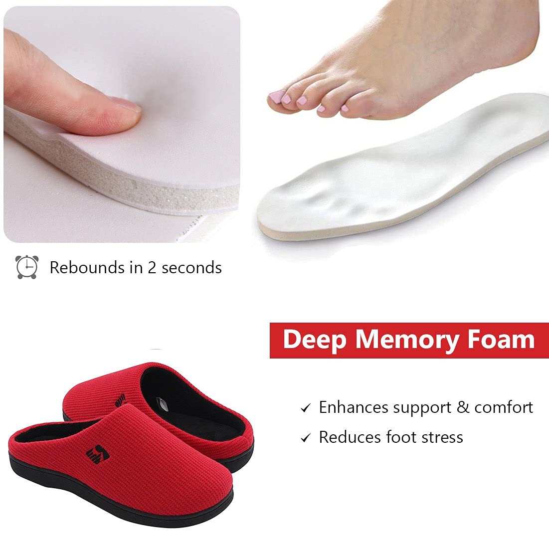 RockDove Bicolore Pantofola da Donna in Memory Foam