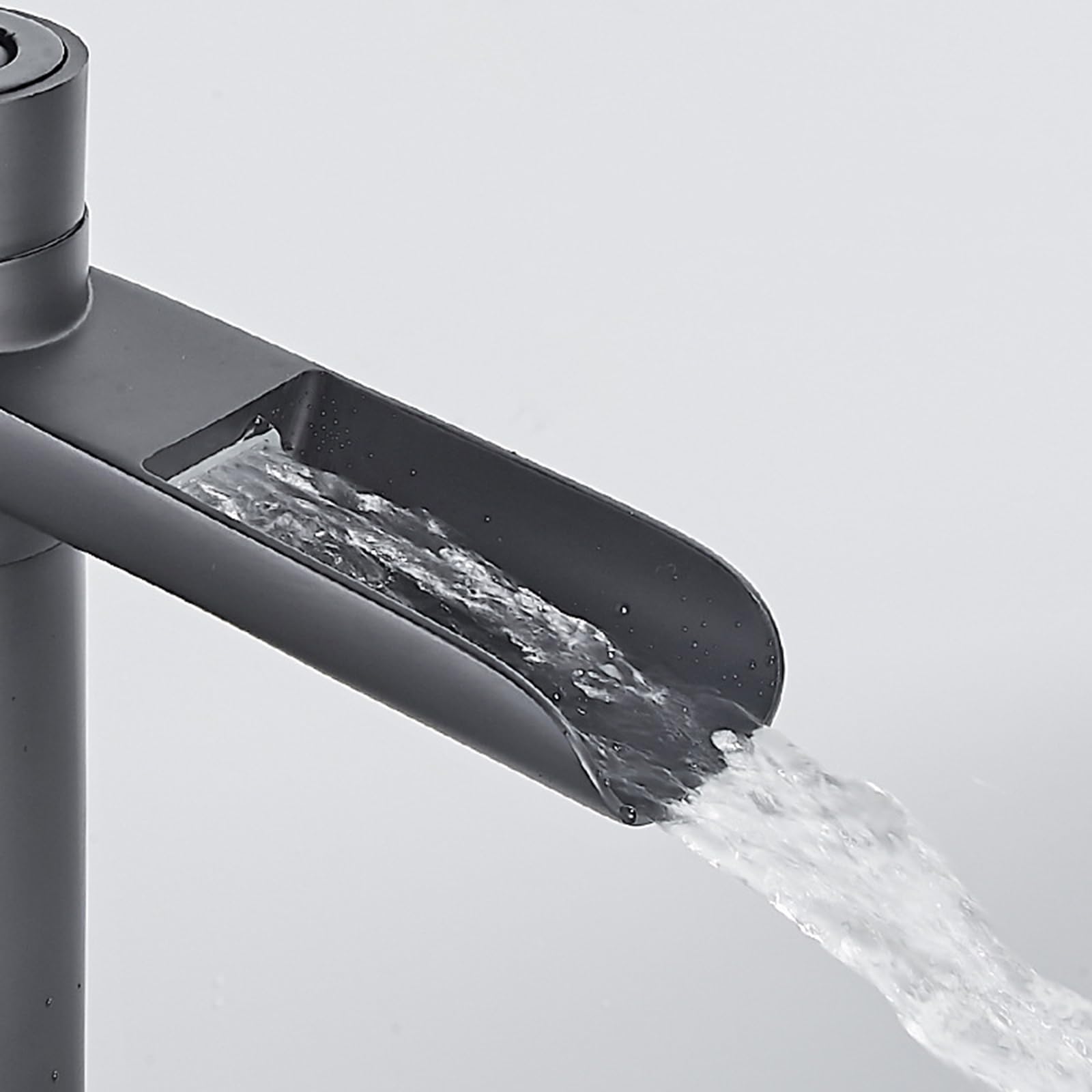 Wasserhahn Bad Wasserfall Antik Bad Armatur Waschbecken Hoch Waschtischarmaturen Wasserfall mit Kaltes & Heißes Wasser Mischbatterie Einhebelgriff