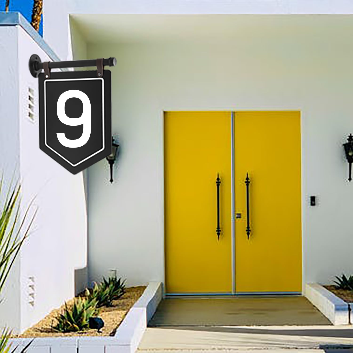 Letrero de Dirección Personalizado Con Soporte de Pared, Placas de Acrílico Para Dirección de Casa, Letrero Dirección Para Casa, Letreros Colgantes Metal Con Tornillos, Agregar Texto de Doble Cara