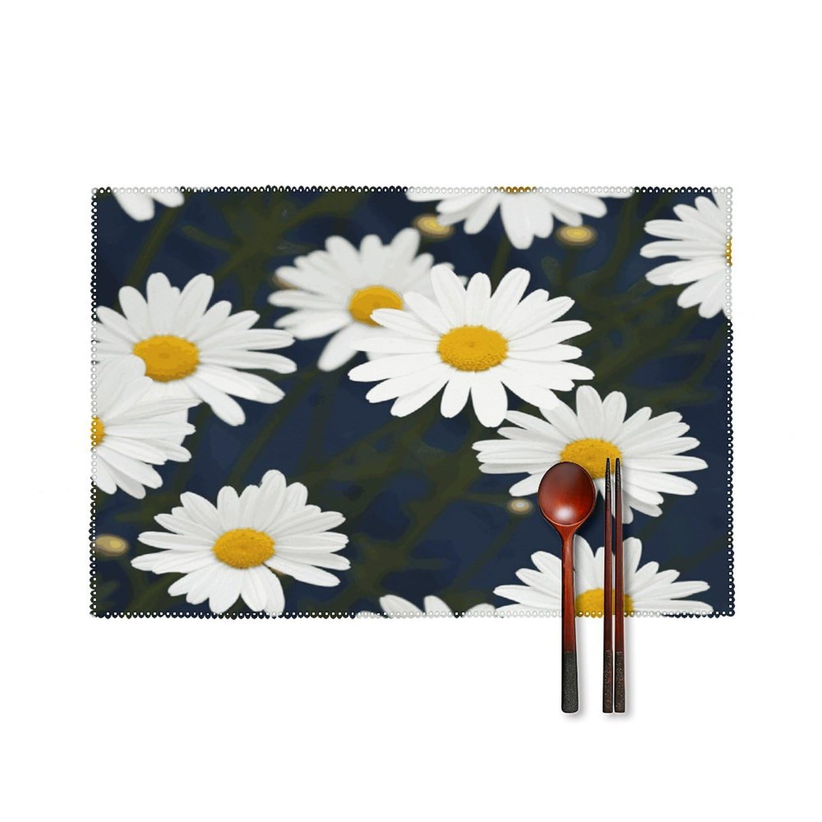 Fodpand Style Flowers Daisy Placemats Set Of 4 Place Mats Table Mats