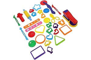 32pcs Colored Clay Molding Kit with Diy Plasticine Molds