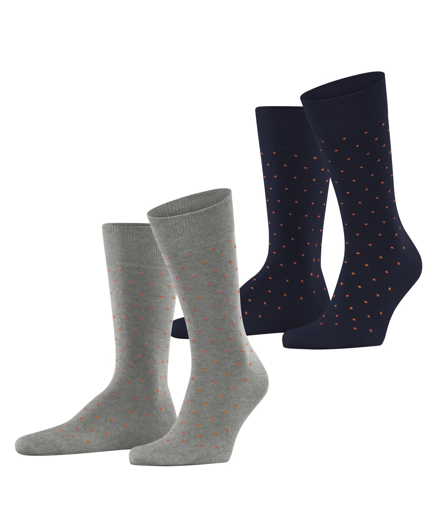 ESPRIT Men's Fine Dot Multipack M So Cotton Patterned 2 Pairs Socks, Multicolor Blau Grau 0120, 5.5-8