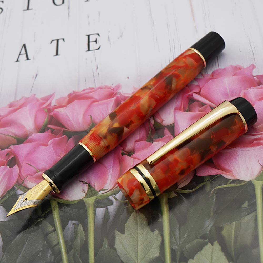 Amazon | KAIGELU 316アクリル万年筆インクコンバーター付き極細ペン先