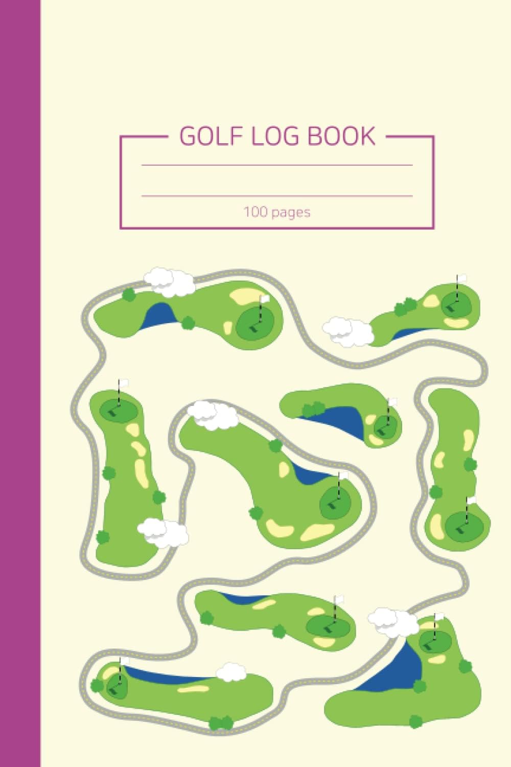 Golf Course Map | Golf Score Log Book: 6x9 Inches Golf Score Log Book themed by Course map. Track your golf scores and performance. Gift for Golfers