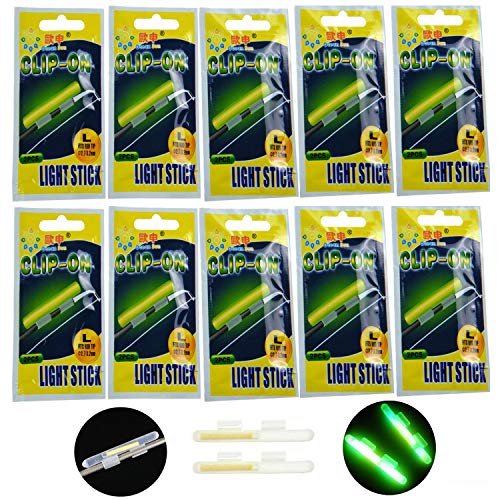 QualyQualy Lot de 20 Bâtons Lumineux pour pêche #M #L #XL Light Stick (20 pièces #L: 2.7-3.2mm)