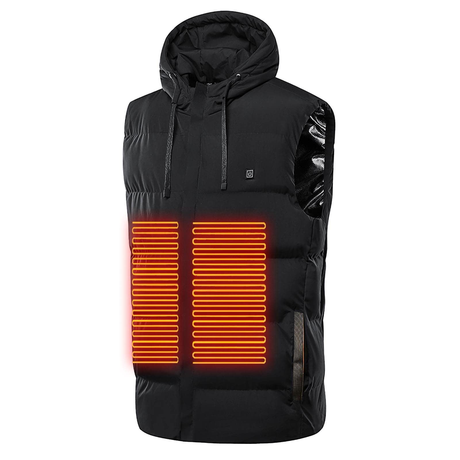SYDUZAX Gilet Riscaldato con Cappuccio Uomo Donna 2024 Nuovo Offerte Controllo a Due Pulsanti 7 Zone di Riscaldamento Gilet Riscaldabile Inverno Caccia Moto Lavoro All'aperto Campeggio Ciclismo