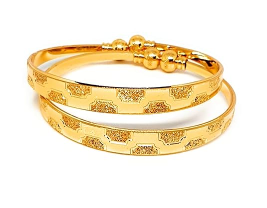 The Ethnicity brass Gold Plated Adjustable Bangles for women / girls ( Free Size )