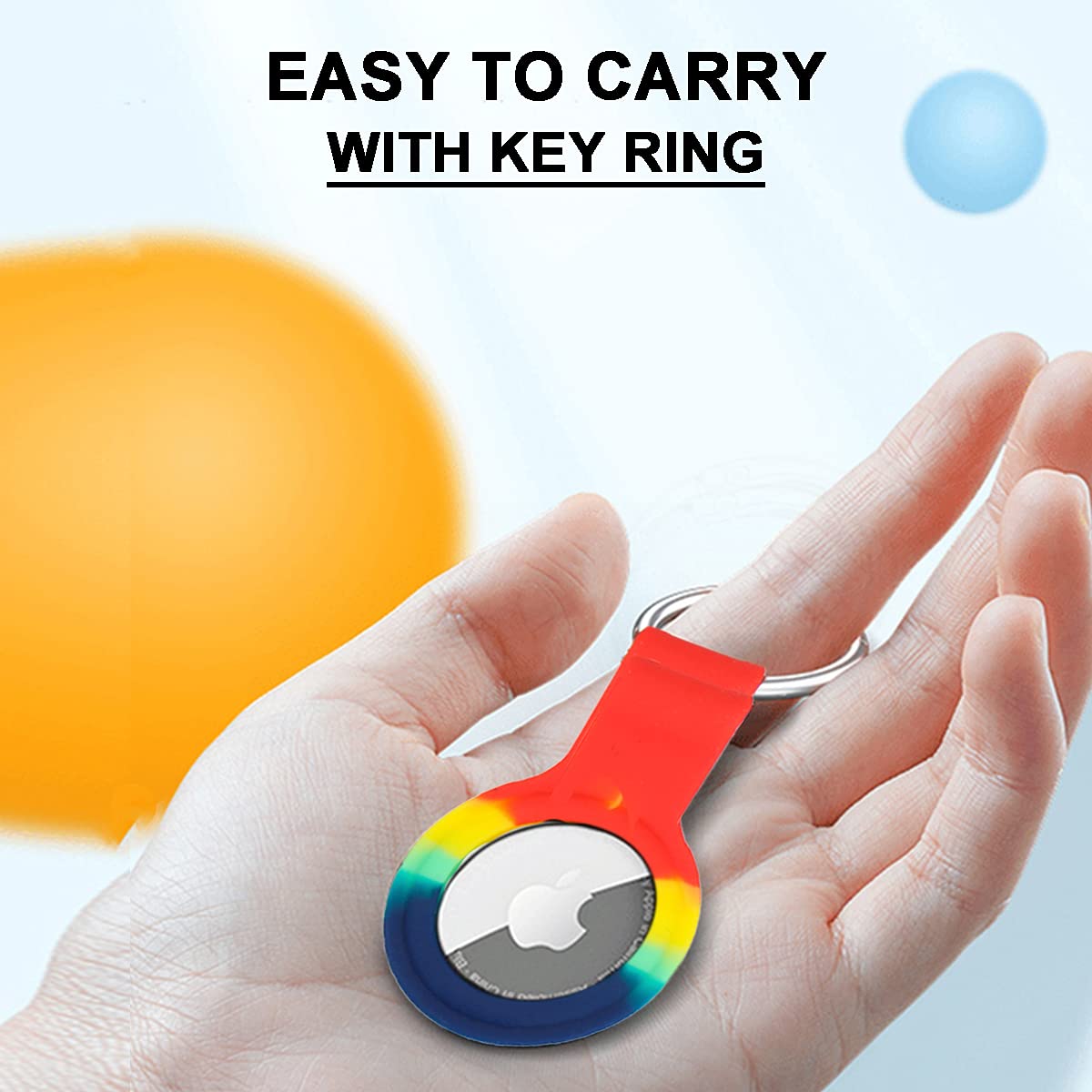 Apple キーリング レインボー Apple キーリング レインボー レインボーキーホルダー | 国立 木の