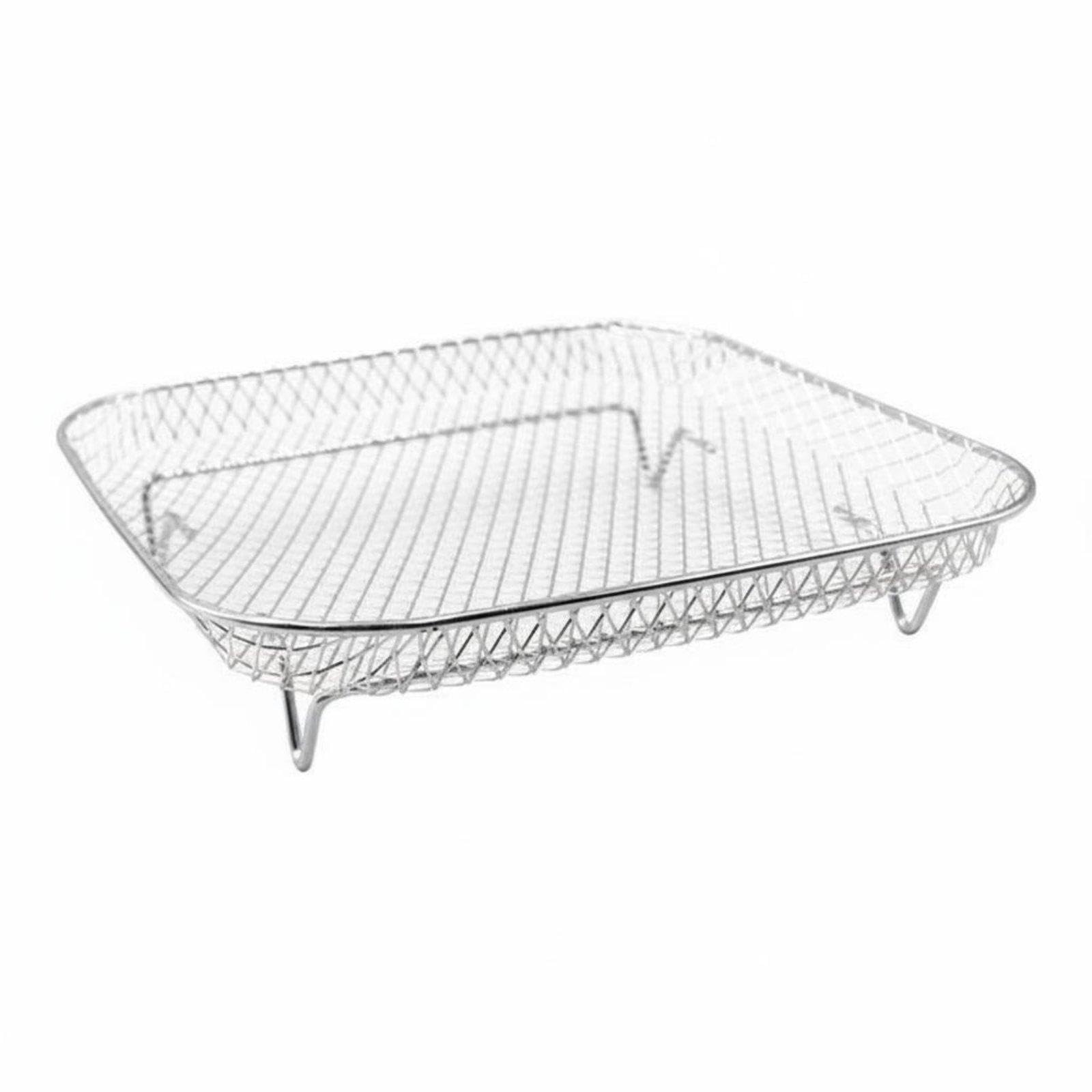 Air Fryer Rack Versatile Air Fryer Grilling Rack Food G | Air Fryer Rack Versatile Grilling Food Grade Stainless Steel Mesh Basket for Dehydrating Roasting Steaming 21x21cm Unknown-image-26