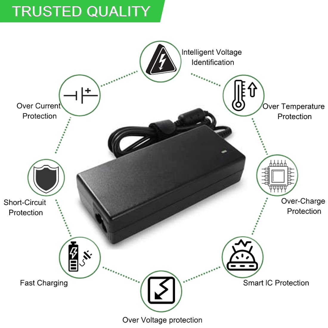 XITAIAN 120W 5.5 * 2.5mm Chargeur Adaptateur Remplacement pour Toshiba-Dynabook Portege Qosmio Satellite A60 A70 F50 G50 L70-B-126 P70 P870-32f P875 X70-B-112 - PA-1121-16, PA-1121-28, ADP-120ZB BB