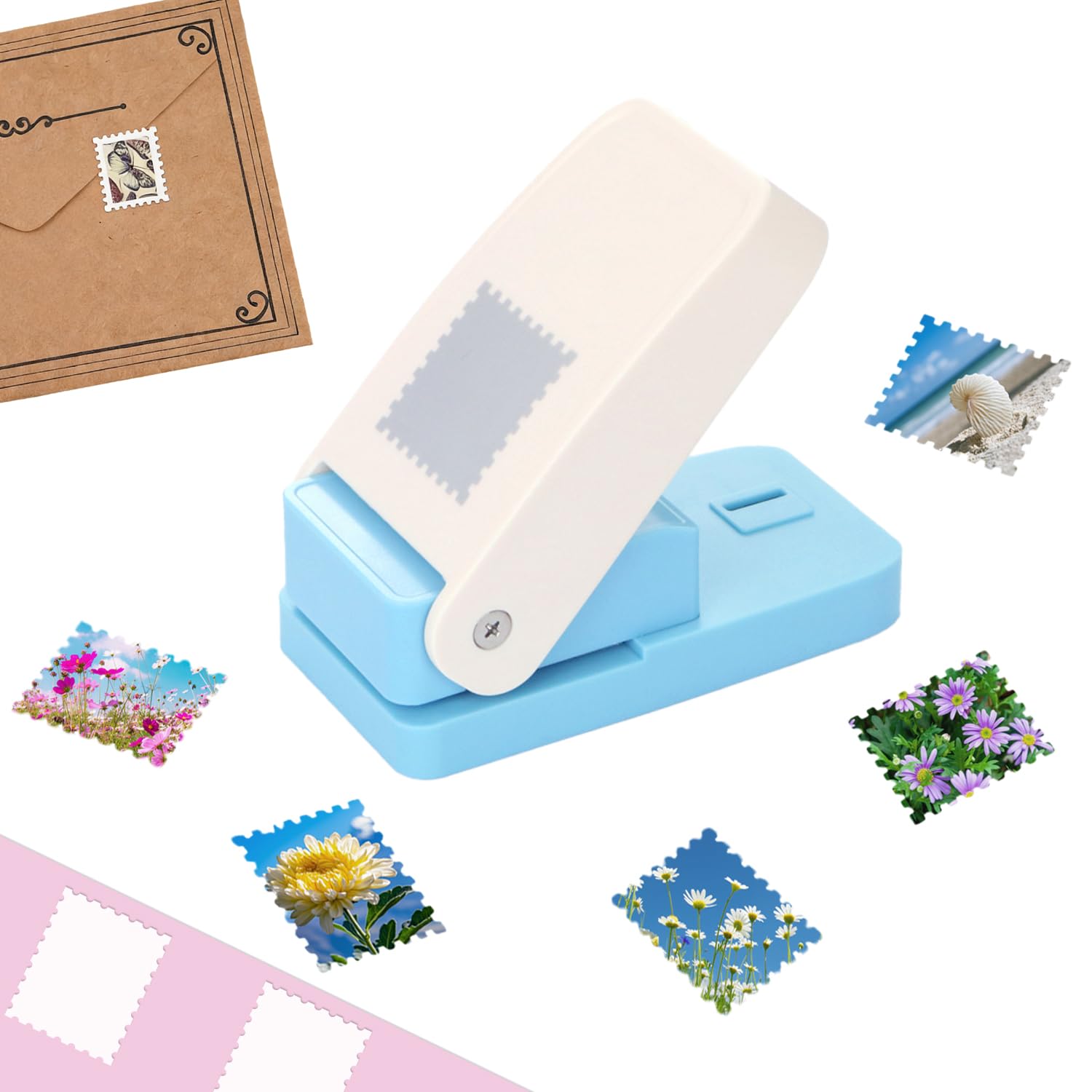 Amazon.co.jp: YBHWOGI クラフトパンチ 切手 パンチ 長方形 スクラップ