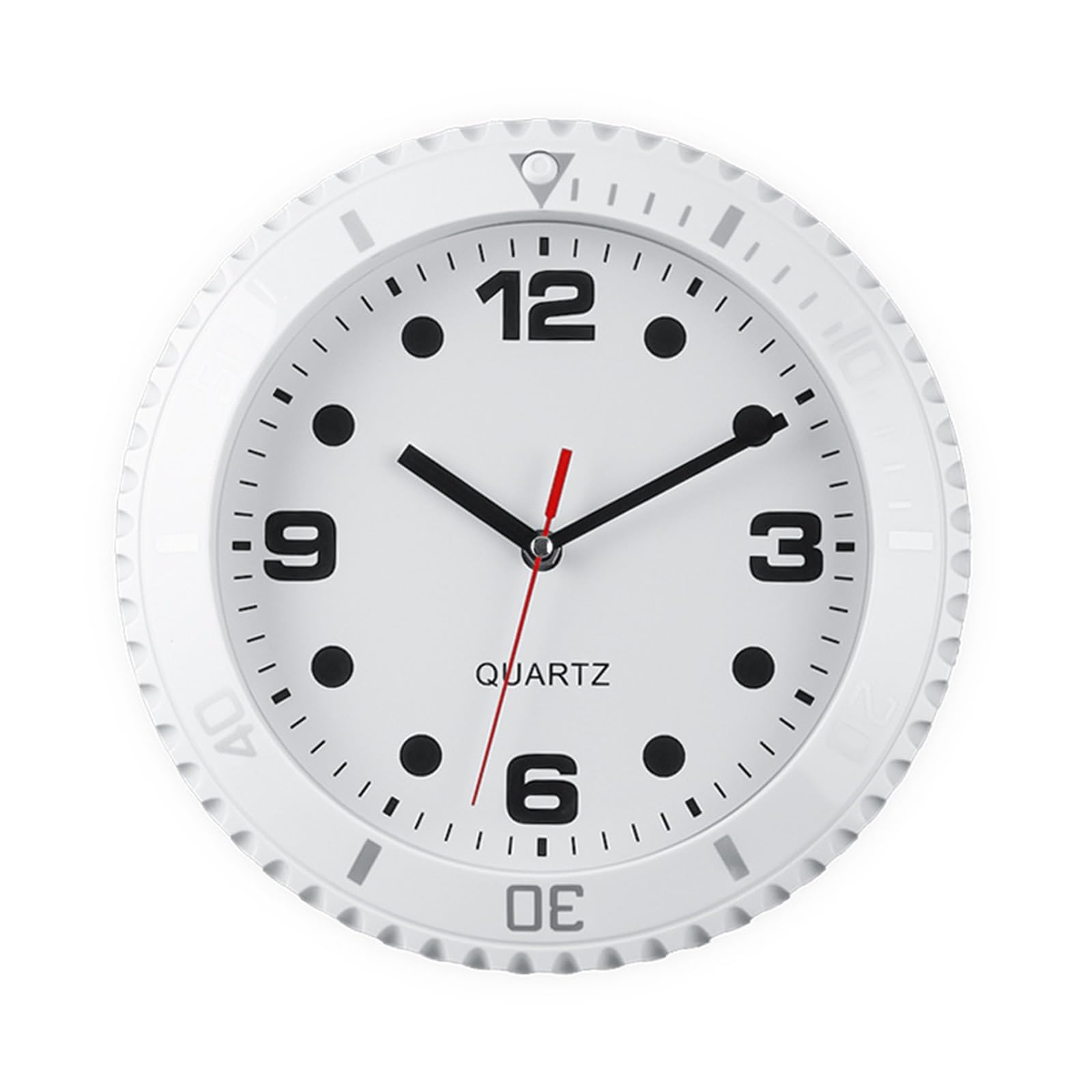 LUYSGBXR Wall Clock Wall Clock Silent Quartz Needle Luxury Sweep Second Home Creative Water Ghost(White-28cm)