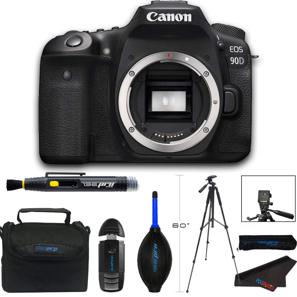 Canon EOS 90D DSLR Camera (Body Only) + Pixi Essentials Bundle