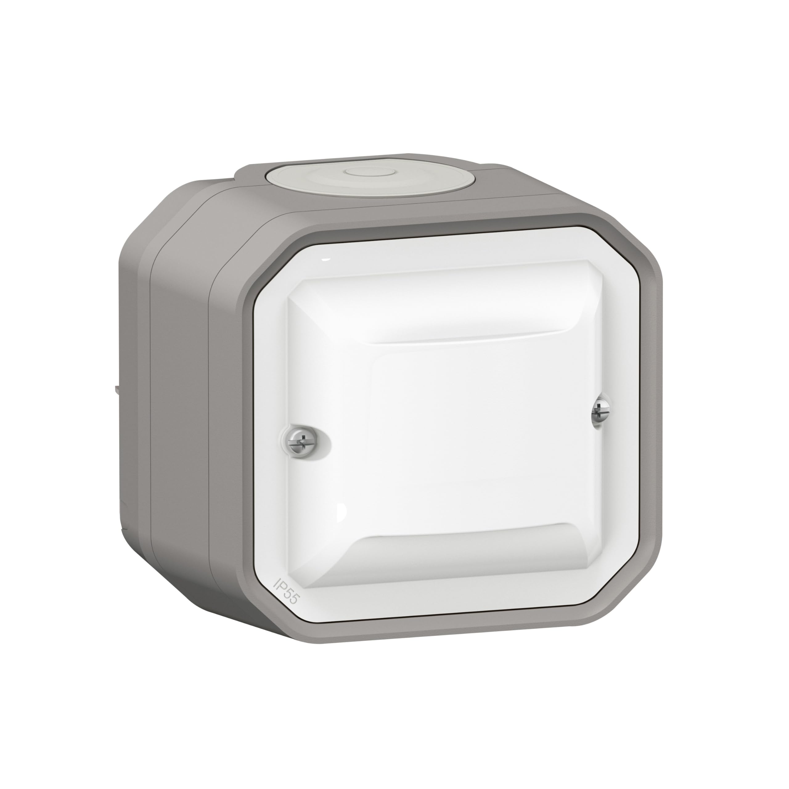 LEGRAND - Détecteur Mural Plexo sans Neutre 100W LED - Composable Gris