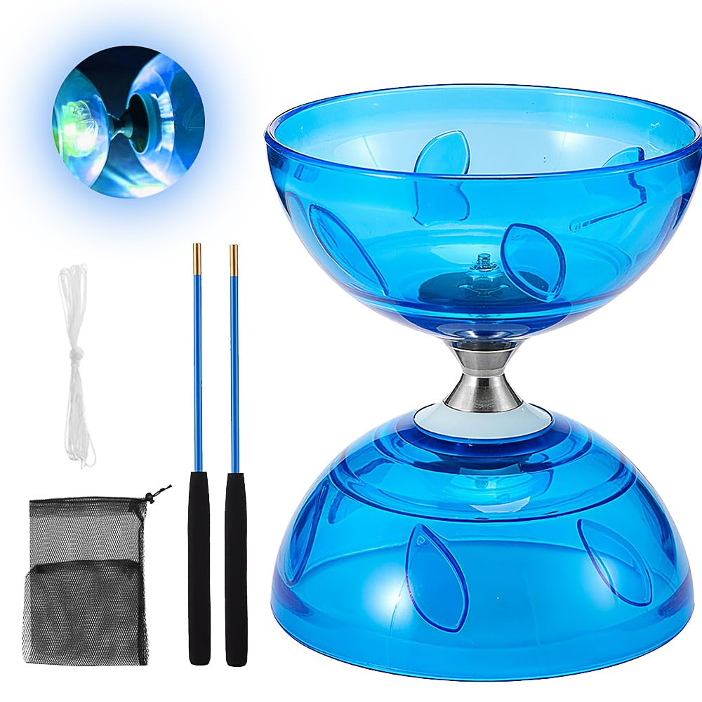 YANGUN Triple Bearing Diabolo Set, Diablo Toy, Juggling Set including Wooden Sticks