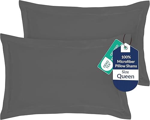 Miniatura 83 de Royale Linens Paquete de 2 fundas de almohada tamaño Queen de 20 x 30 pulgadas, microfibra cepillada de 1800, fundas de almohada de cama