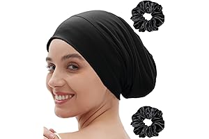 Satin Silk Bonnet Sleep Cap Protects your Curls Nighttime Hair Covering