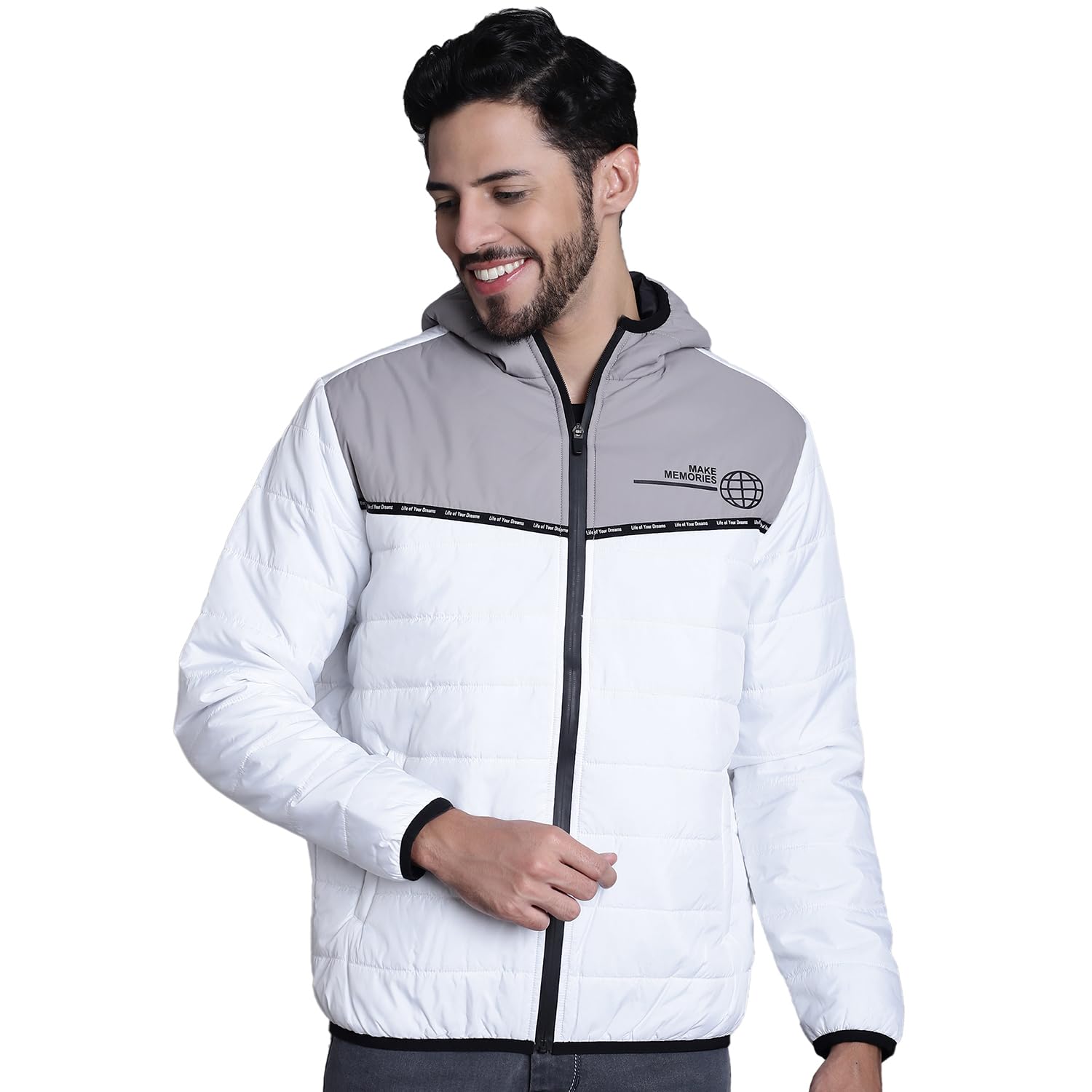 cantabil Colorblocked White Full Sleeves Hooded Neck Regular Fit Mens Casual Jacket | Casual Winter Jackets for Men | Mens Jackets for Winter Wear (P_MJKT00150_WHITE)-picture-31