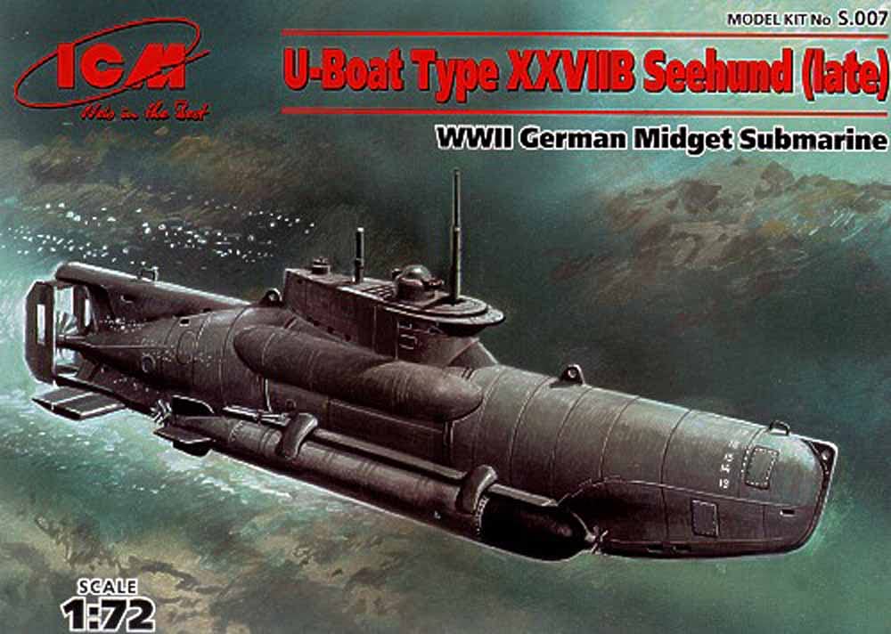 Icm Grey 1/72 U-Boat Type Xxviib Seehund Late Version # 007