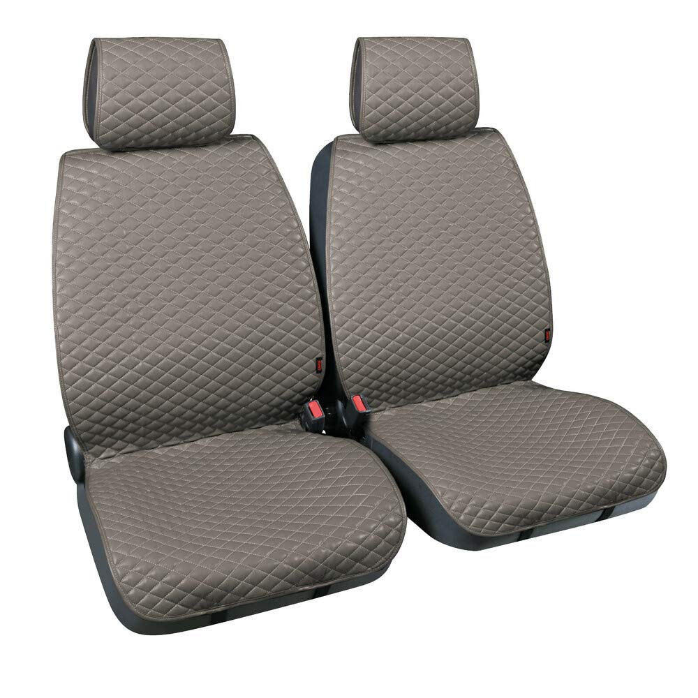 Lampa54535 cover-tech Pair Front Car Seat Covers Faux Leather