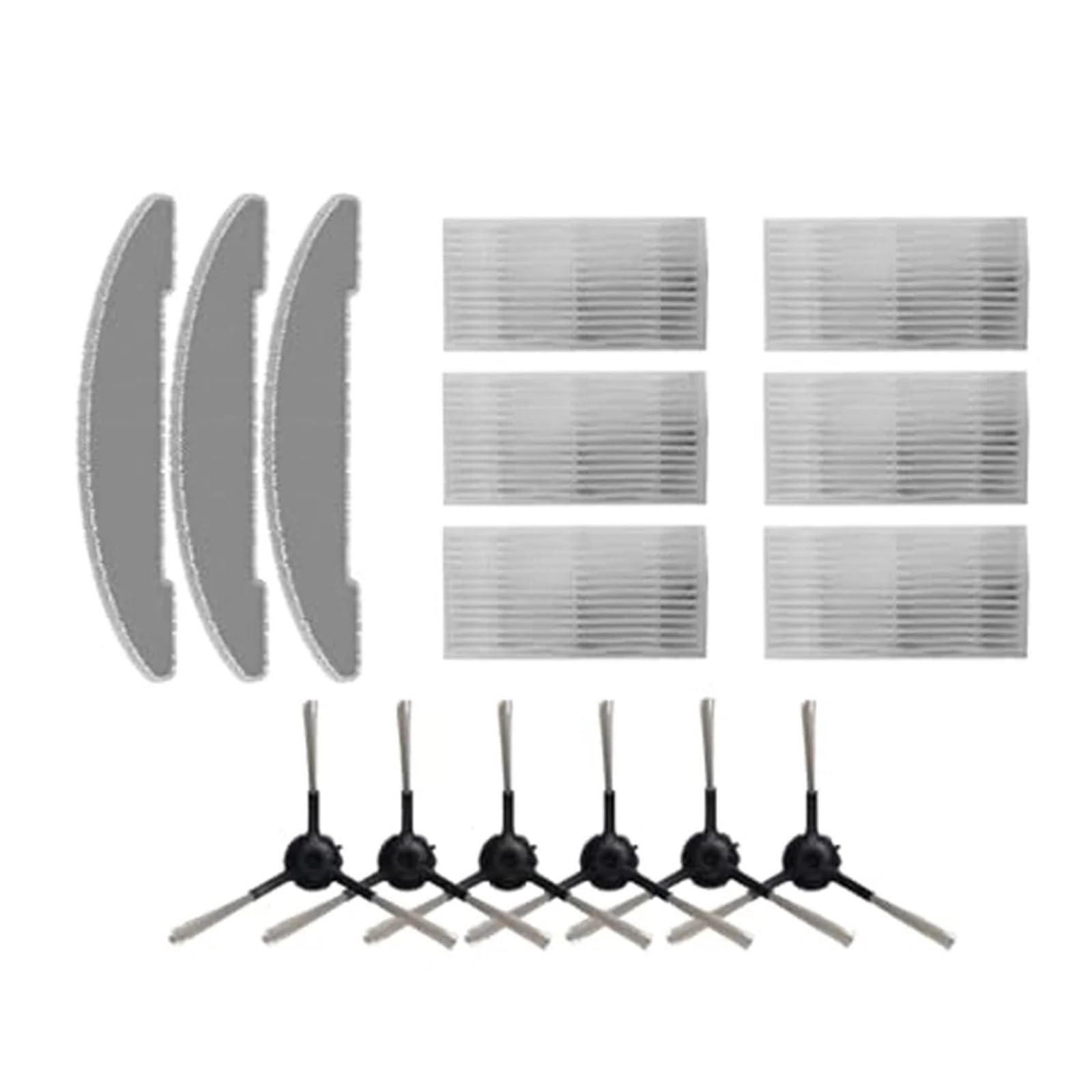 Cepillo Lateral Recambio Compatible con Vexilar Cleanova W7 W11 | Medio Filtro Y Paño Microfibra, Montaje Rápido, Sin Herramientas Accesorio Robot Aspirador