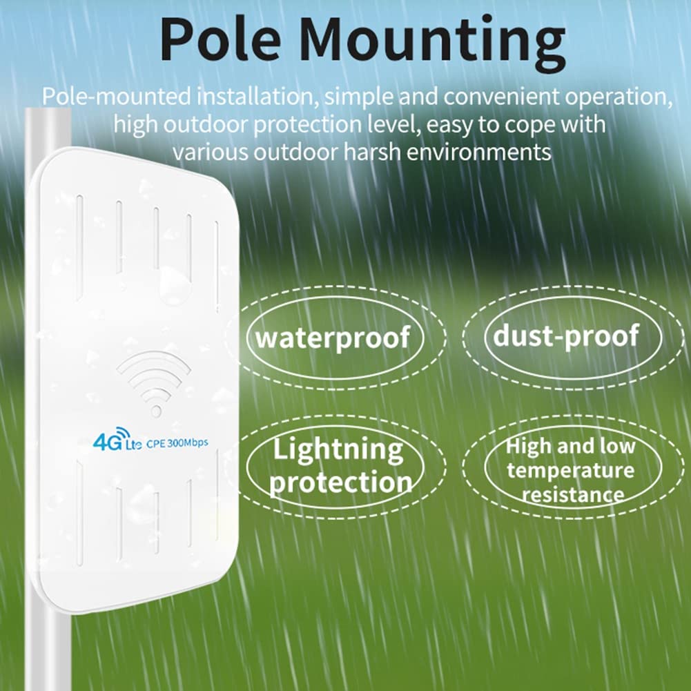 Le Routeur 4G Prend en Charge L'Alimentation POE avec Emplacement pour Carte SIM 300 Mbps 4G CPE (Prise UE)
