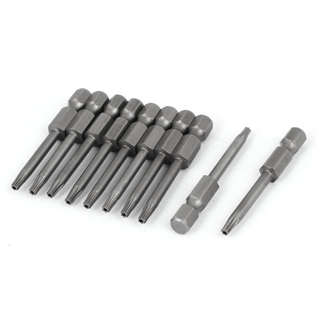 50mm Long Power Fastening Tool Parts & Accessories 1/4in Hex Shank TT10 Security Bit Tamper Proof Torx Screwdriver Bit Sets Screwdriver 10pcs