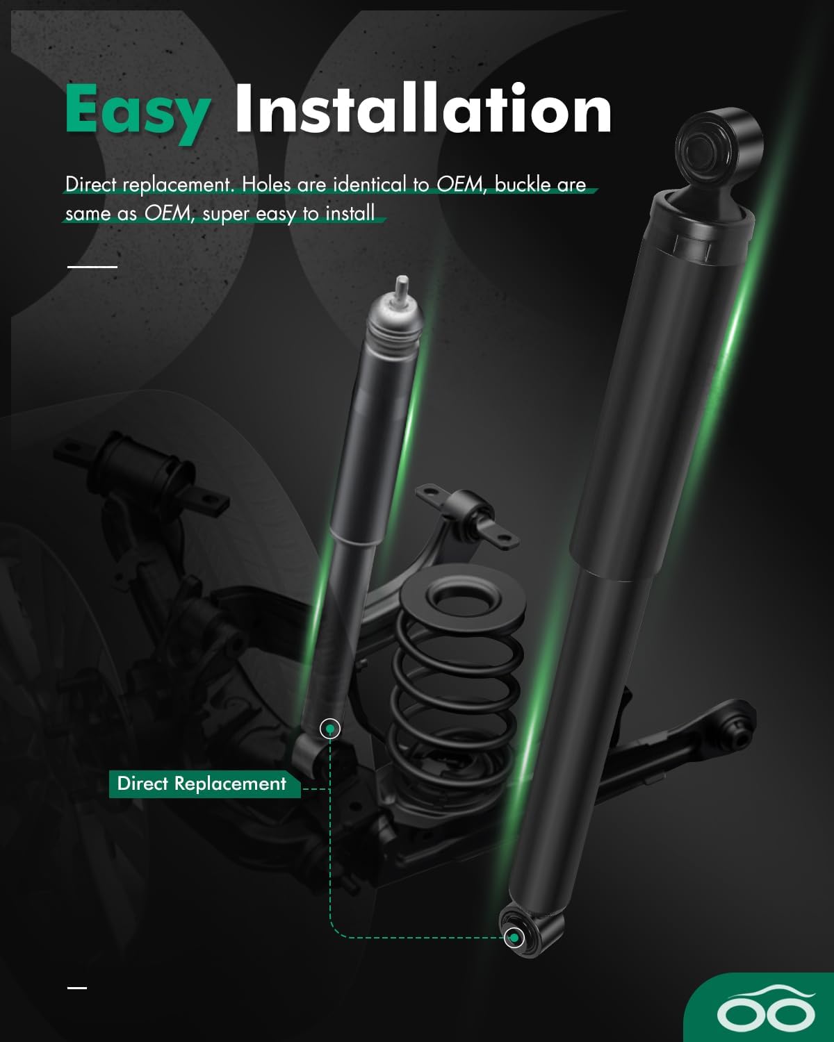 SCITOO Rear Shocks Set of 2 for Silverado 1500, Shocks Absorbers and Struts Fits 07 08 09 10 11 12 13 14 15 for Chevy Silverado 1500,07 08 09 10 11 12 13 14 15 for GMC Sierra 1500 Amortiguadores