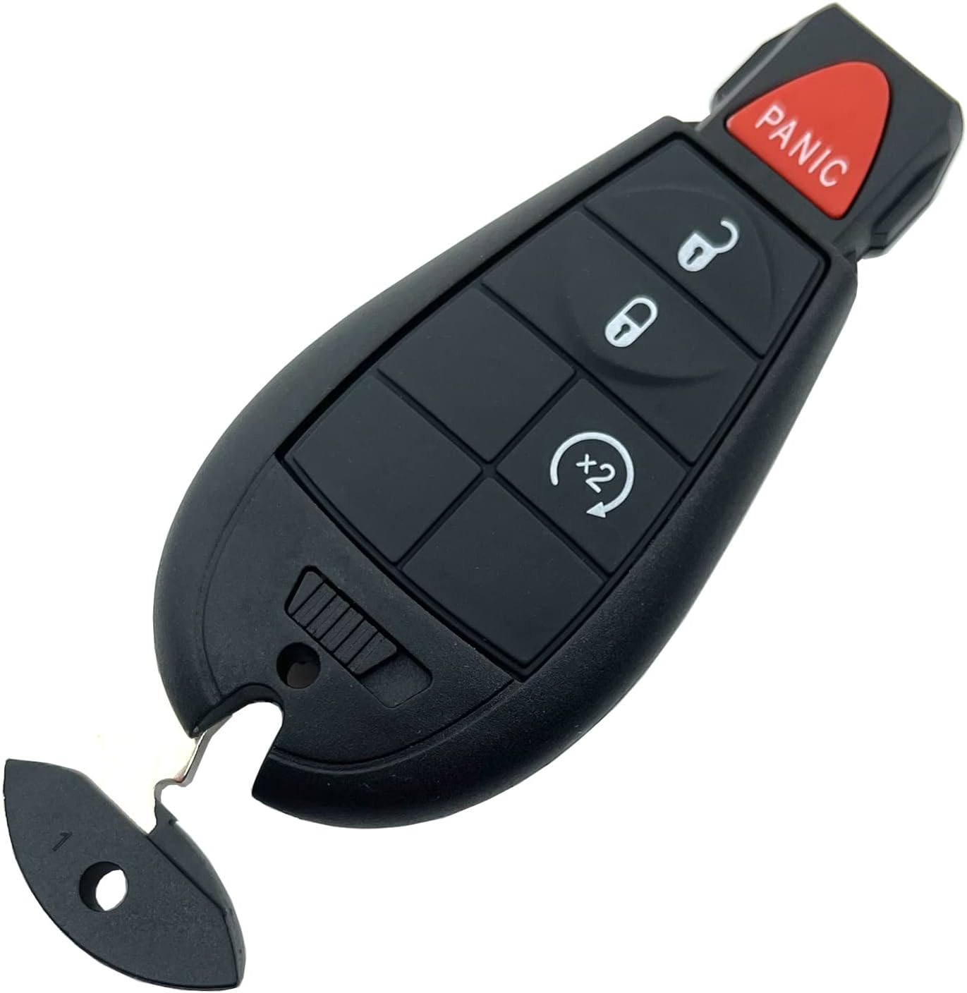 4 Buttons Keyless Remote Car Key Fob Fit for Dodge Ram 1500 2500 3500 Truck Pickup 2009 2010 2011 2012 Journey Challenger Grand Caravan Jeep Grand Cherokee Commander M3N5WY783X (Black) - Image 5