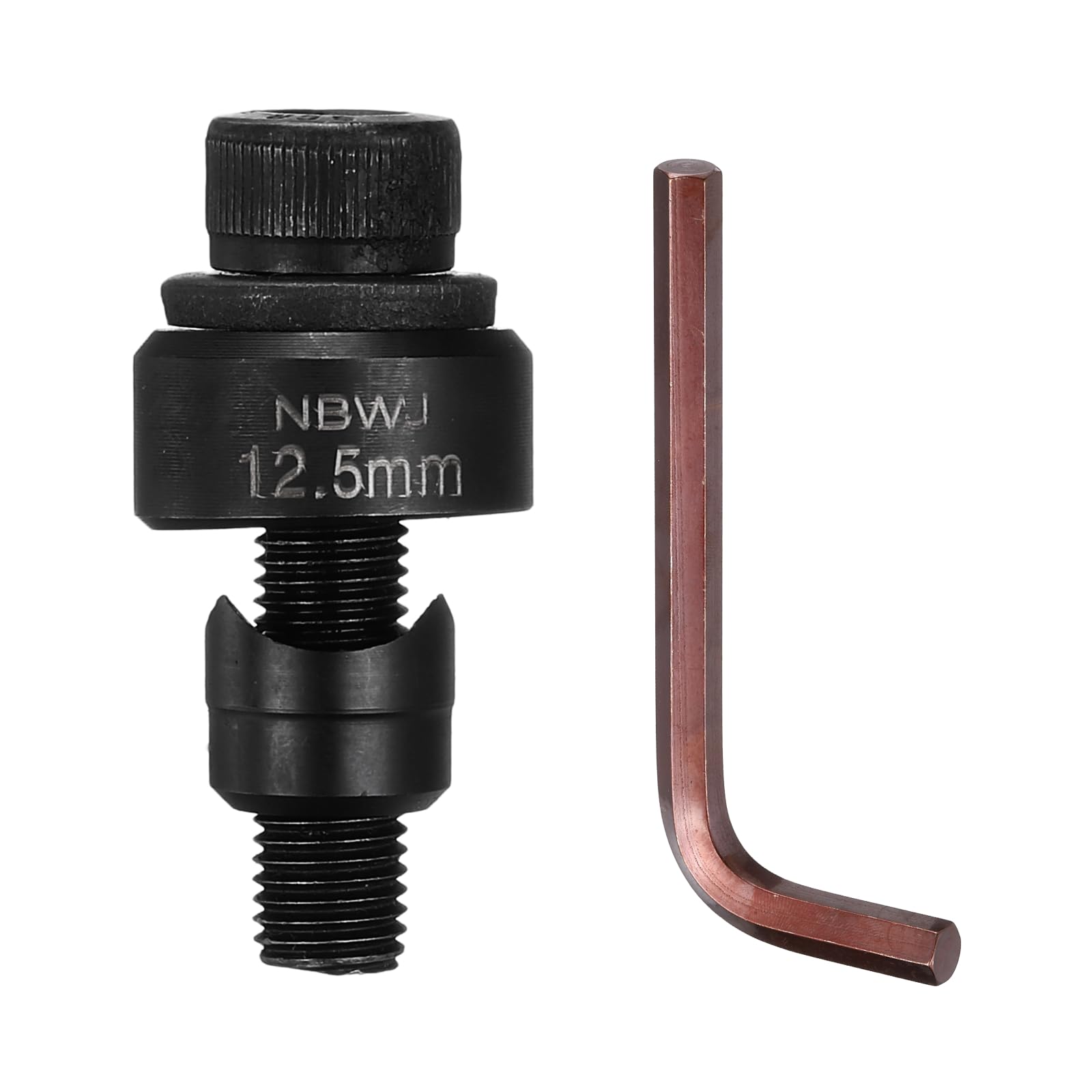 sourcing map Sheet Metal Hole Punch 12.5mm Metric Bearing Steel Circle Hole Puncher Set Knockout Punch Die Cutter Tool with Hex Head Screw Hex Wrench for Stainless Steel Sink Copper Plate