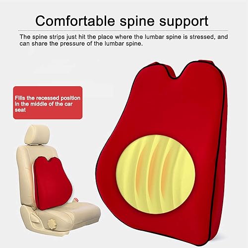 Miniatura 3 de Cojín lumbar de coche para respaldo y reposacabezas de cuello, cojín de espuma viscoelástica con alivio del dolor de espalda para SsangYong