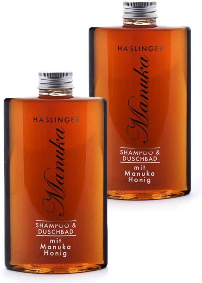 Lashuma Manuka Honey Shower Gel & Shampoo with Genuine Manuka Bee Honey in Set of 2 2x 200 ml