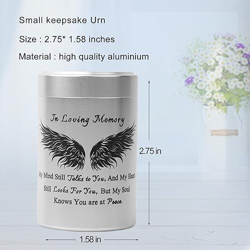 Miniatura 10 de Urnas pequeñas para cenizas humanas, juego de 6 mini urnas para cenizas de 3 pulgadas, urnas de recuerdo para cenizas, contenedor de cenizas