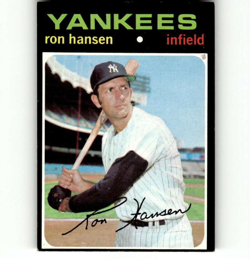 激レア80s MLB NEWYORK YANKEES デッドストックヴィンテージ Amazon.com: 1971 Topps (EXMT) #419 Ron Hansen New York Yankees MLB