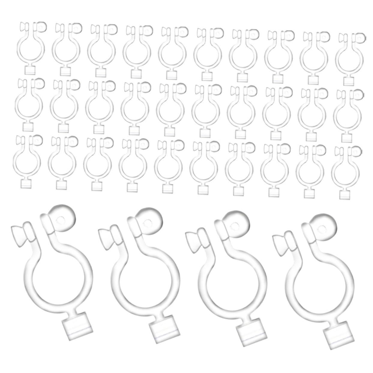 SHINEOFI 250pezzi Clip Orecchini Silicone Trasparenti Per Orecchini Fai Da Te Accessori Per Creazione Senza Piercing Materiali Decorativi Resistente e Comodi Da Indossare