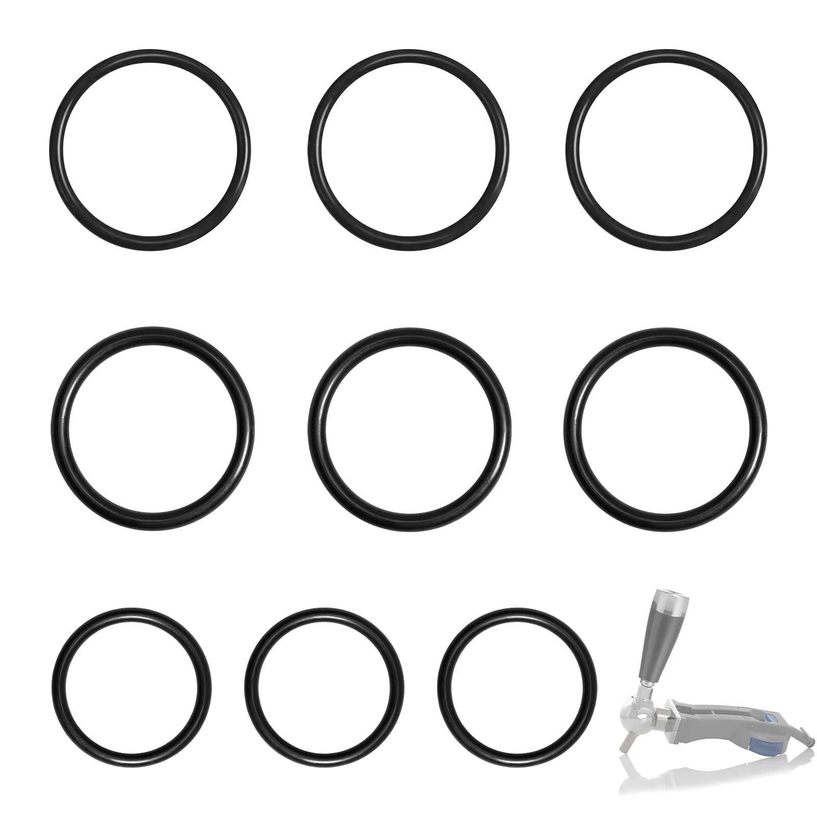 Dichtung O-Ringe for Perfect Draft - 9-Piece Sealing Set compatible with Philips Perfect Draft HD3600, HD3610, HD3620, H