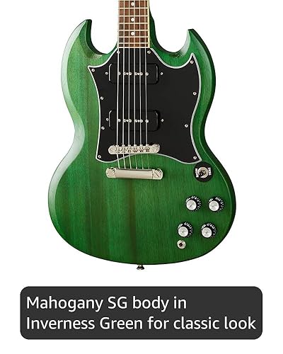 Amazon.com: Epiphone SG Classic Worn P90s, verde Inverness