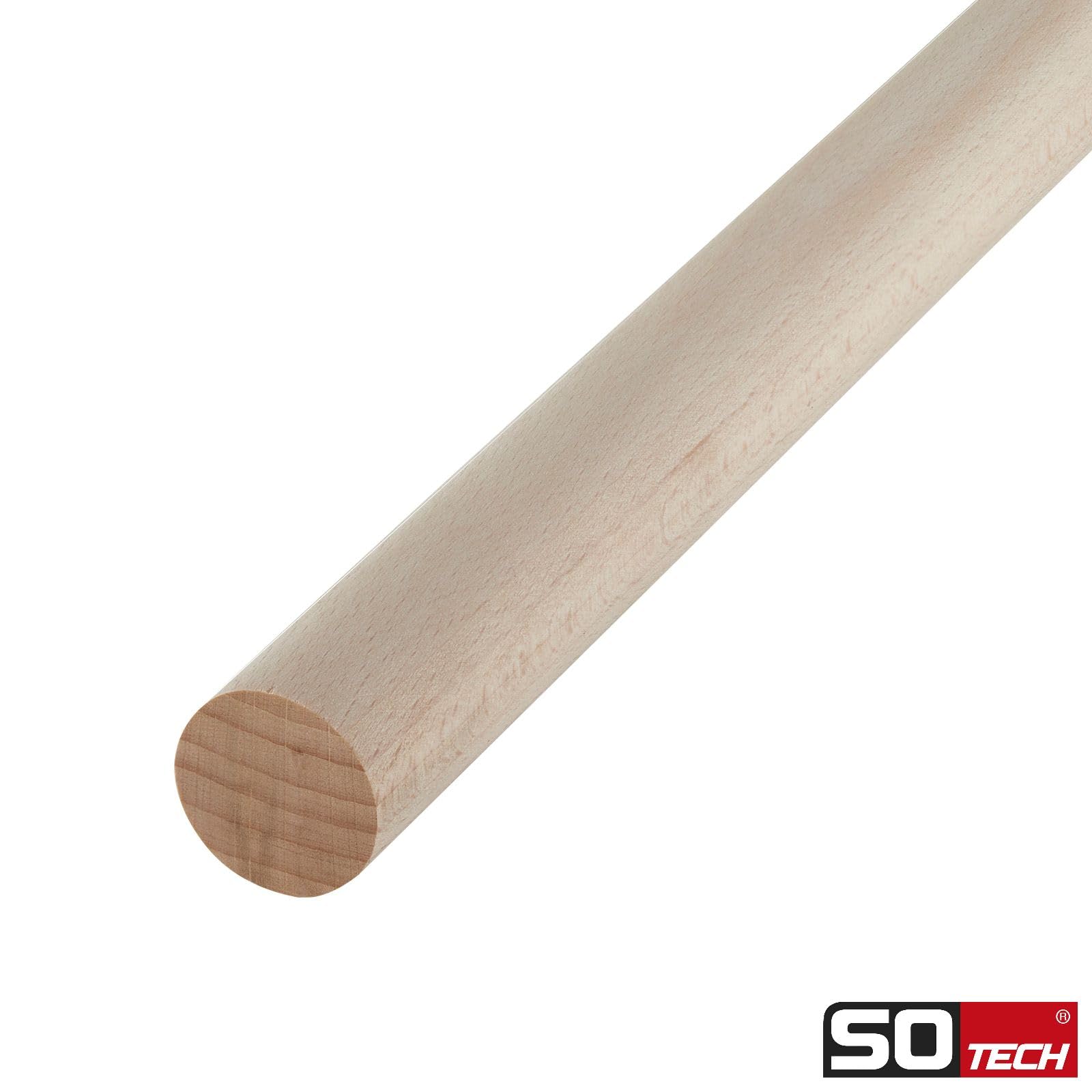 10 piezas SOTECH palos de haya redondos lisos Ø30 x 1180 mm palos de madera redondos para manualidades o como percheros
