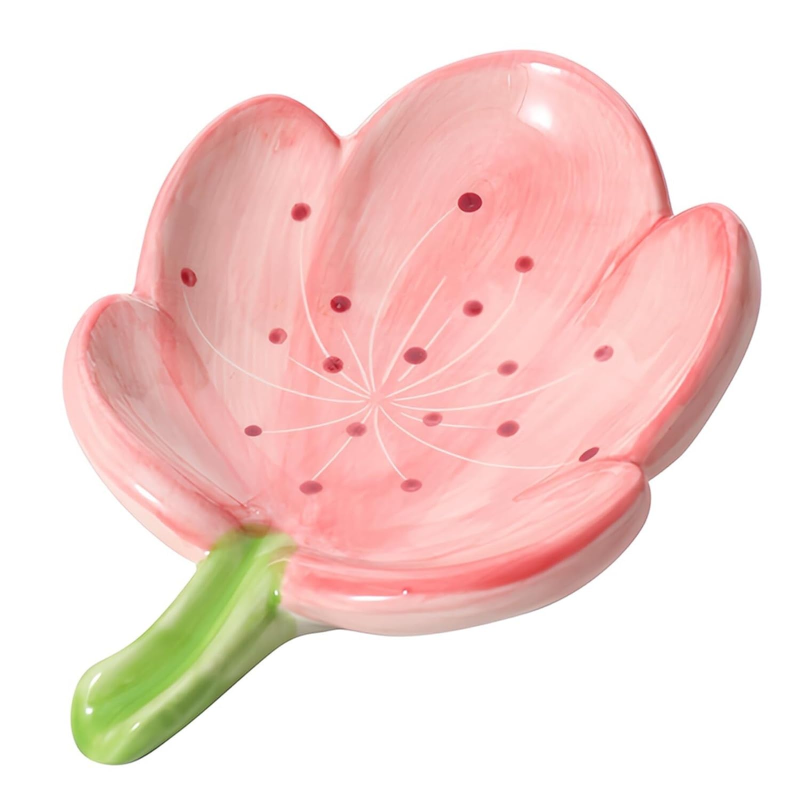 Qyleee Pink-A Holder For Shower Porcelain Soap Saver Tray Water Outlet Design Dishes Stand For Kitchen(Pink-A)