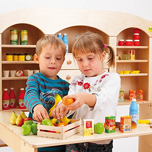 Erzi 10066 Kaufladen, groß aus Holz, Kaufladen für Kinder, Rollenspiele – Bild 3