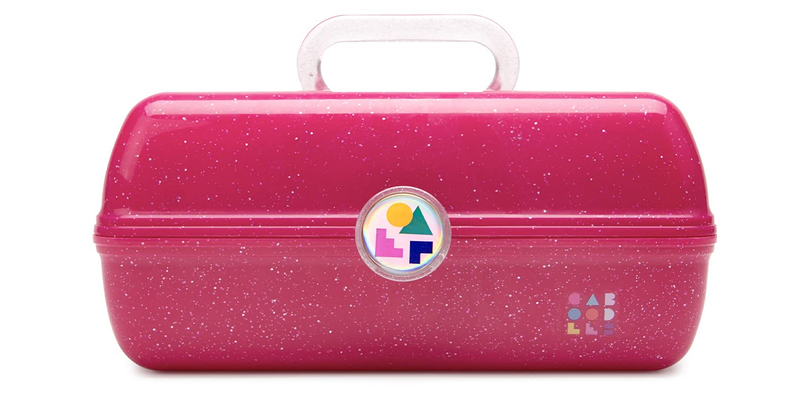 Caboodles On-The-Go Girl - Shooting Star | Cosmetic Organizer, Make-up & Accessory Case, Deep Pink Sparkle