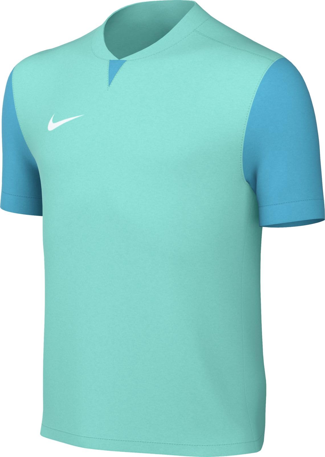 Nike Short-Sleeve Soccer Jersey Y NK DF Trophy V JSY SS, Hyper Turq/Chlorine Blue/White, DR0942-354, XS