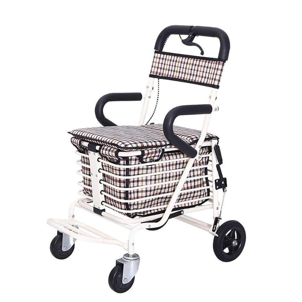 Buy 2 In 1 Function Lightweight Steel Pipe Foldable Portable Rollators